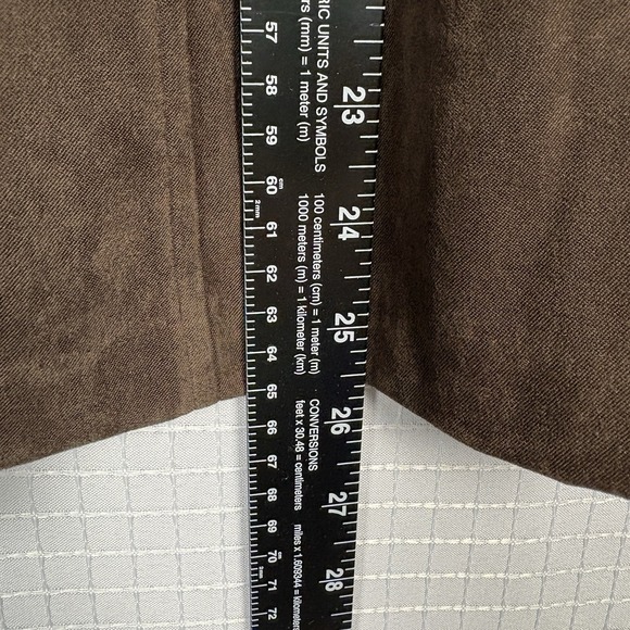 Fashion Bug Y2K Chocolate‎ Brown Faux Suede Jacket Womens Large Stretch Western - Picture 5 of 7